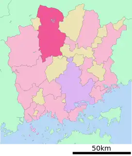真庭市位置図
