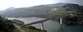 のつはる湖に架かるまんじゅう大橋