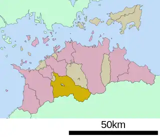 まんのう町位置図