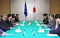 福田康夫とマニー・モリの首脳会談・談議（東京）