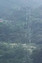 下方から見上げた猫空駅