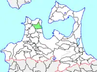 蟹田町の位置