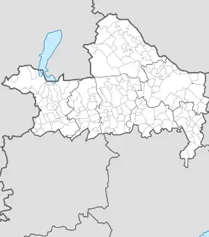 ノイジードル湖の位置(ジェール・モション・ショプロン県内)