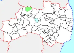 熱塩加納村の県内位置図