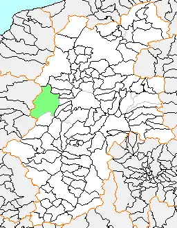 安曇村の県内位置図