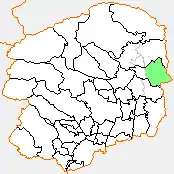 馬頭町の県内位置図