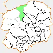 藤原町の県内位置図