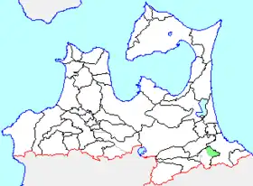 福地村の県内位置図