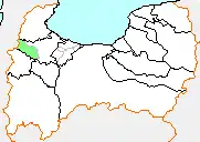 福岡町の県内位置図