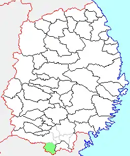 花泉町の県内位置図