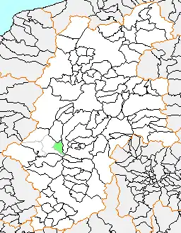 日吉村の県内位置図