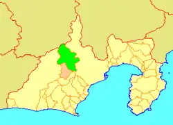 本川根町の県内位置