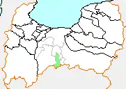 細入村の県内位置図