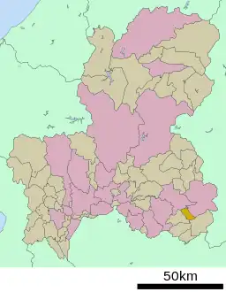 岩村町の位置