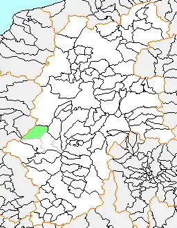 開田村の県内位置図