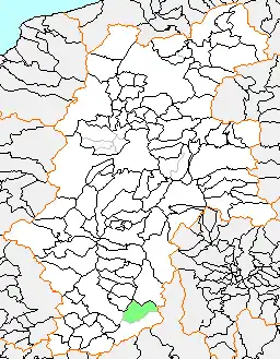 上村の県内位置図