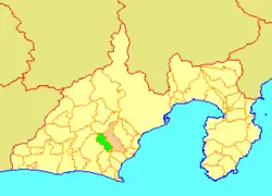 金谷町の県内位置