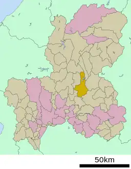 金山町の位置