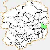 烏山町の県内位置図