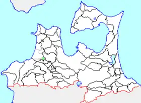 柏村の県内位置図