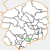 南河内町の県内位置図