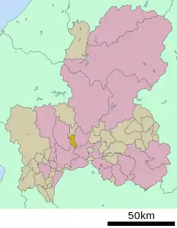 武芸川町の位置