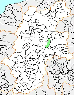 長門町の県内位置図