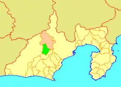 中川根町の県内位置