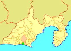 大須賀町の県内位置