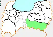 大山町の県内位置図