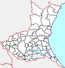 猿島町の県内位置図