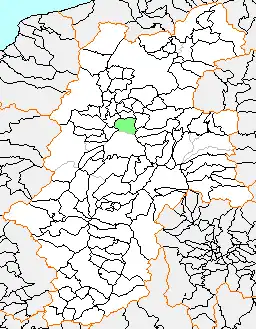 四賀村の県内位置図