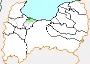 新湊市の県内位置図