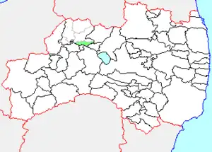 塩川町の県内位置図