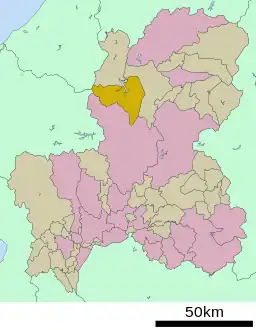 荘川村の位置