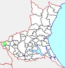 総和町の県内位置図