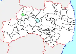 高郷村の県内位置図