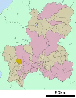 谷汲村の位置