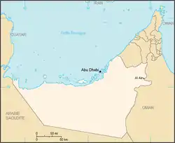 アブダビ首長国の位置
