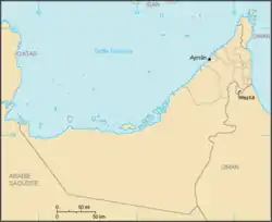 Location of アジュマーン首長国