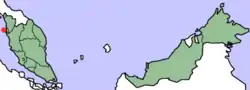 ペナン直轄植民地の位置