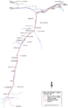 ブリーク - ツェルマット間の路線図