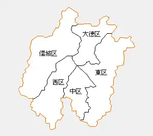 大田広域市の地図