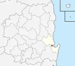 浦項市の地図