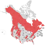 Verbreitungsgebiet des Amerikanischen Schwarzbären