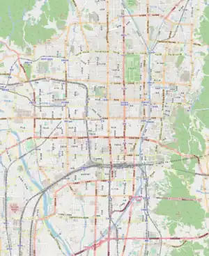 安井金比羅宮の位置(京都市内)
