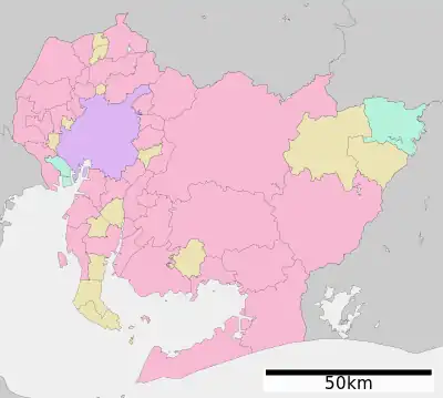 清洲城の位置(愛知県内)