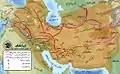 アルデシールとシャープールの活動の地図