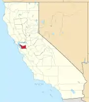 アラメダ郡の位置(カリフォルニア州)