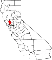 ナパ郡の位置(カリフォルニア州)